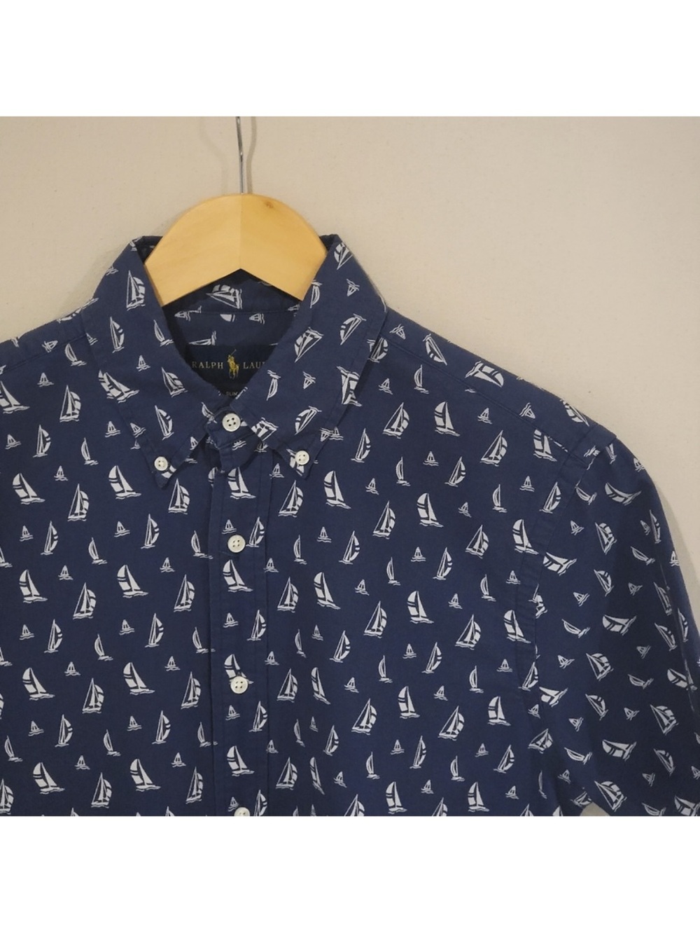 Ralph Lauren S/S Slim Sailboat Shirt M